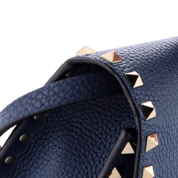 Valentino Garavani Small Rockstud Flip Lock Flap Bag Leather